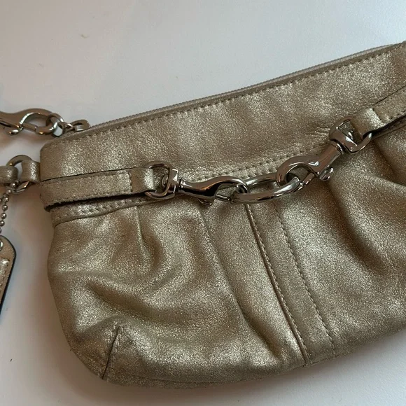 Coach Y2K Gold Wristlet or Clutch - Picture 3 of 3